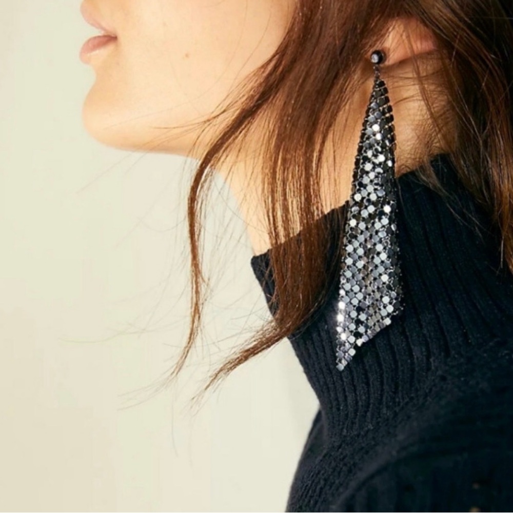 Free People Chainmail Drop Earrings